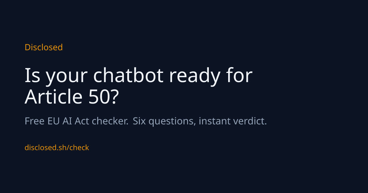 Free EU AI Act chatbot checker